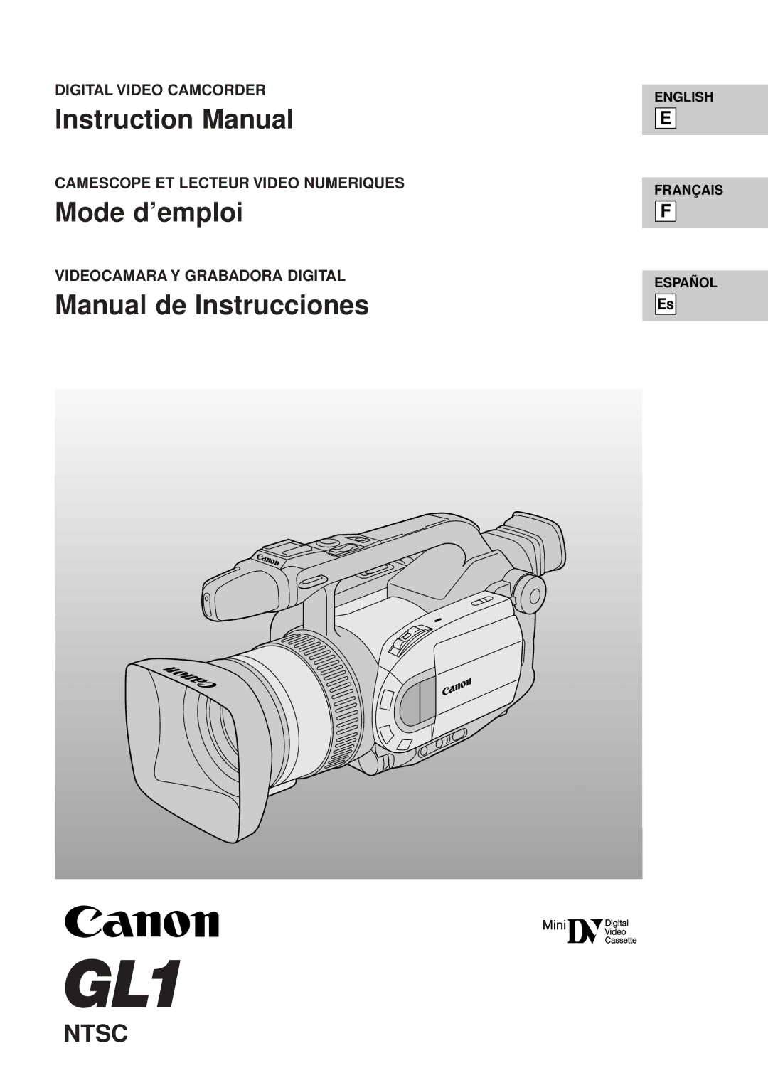 Canon DM-GL1 instruction manual Mode d’emploi 