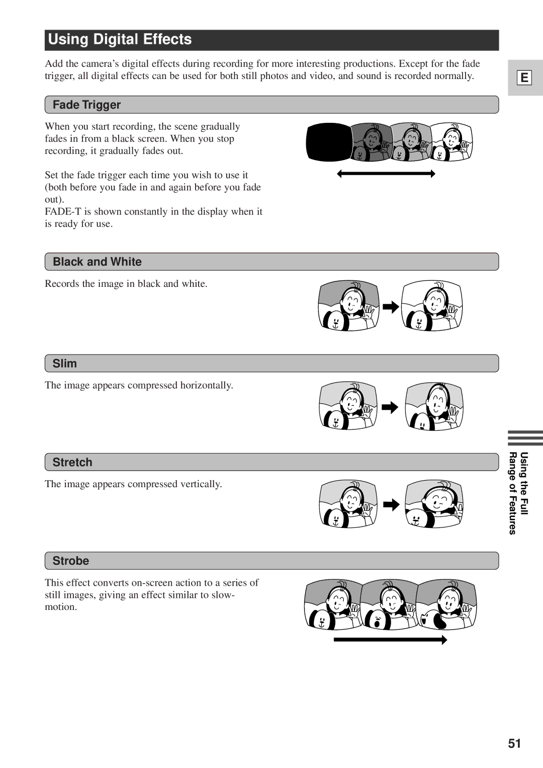 Canon DM-GL1 instruction manual Using Digital Effects 