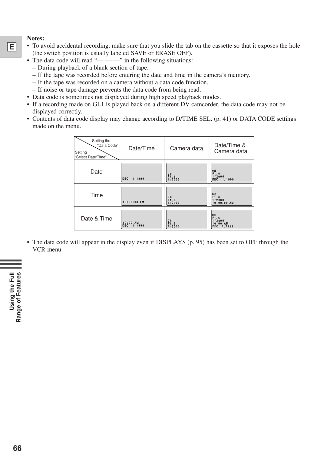 Canon DM-GL1 instruction manual Date/Time 