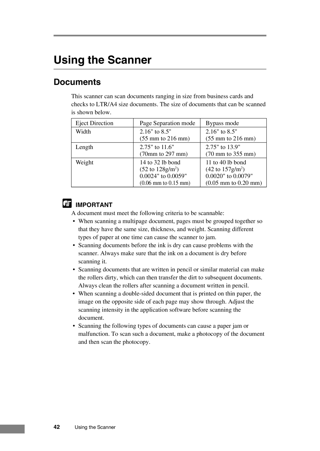 Canon DR-2050C manual Using the Scanner, Documents 