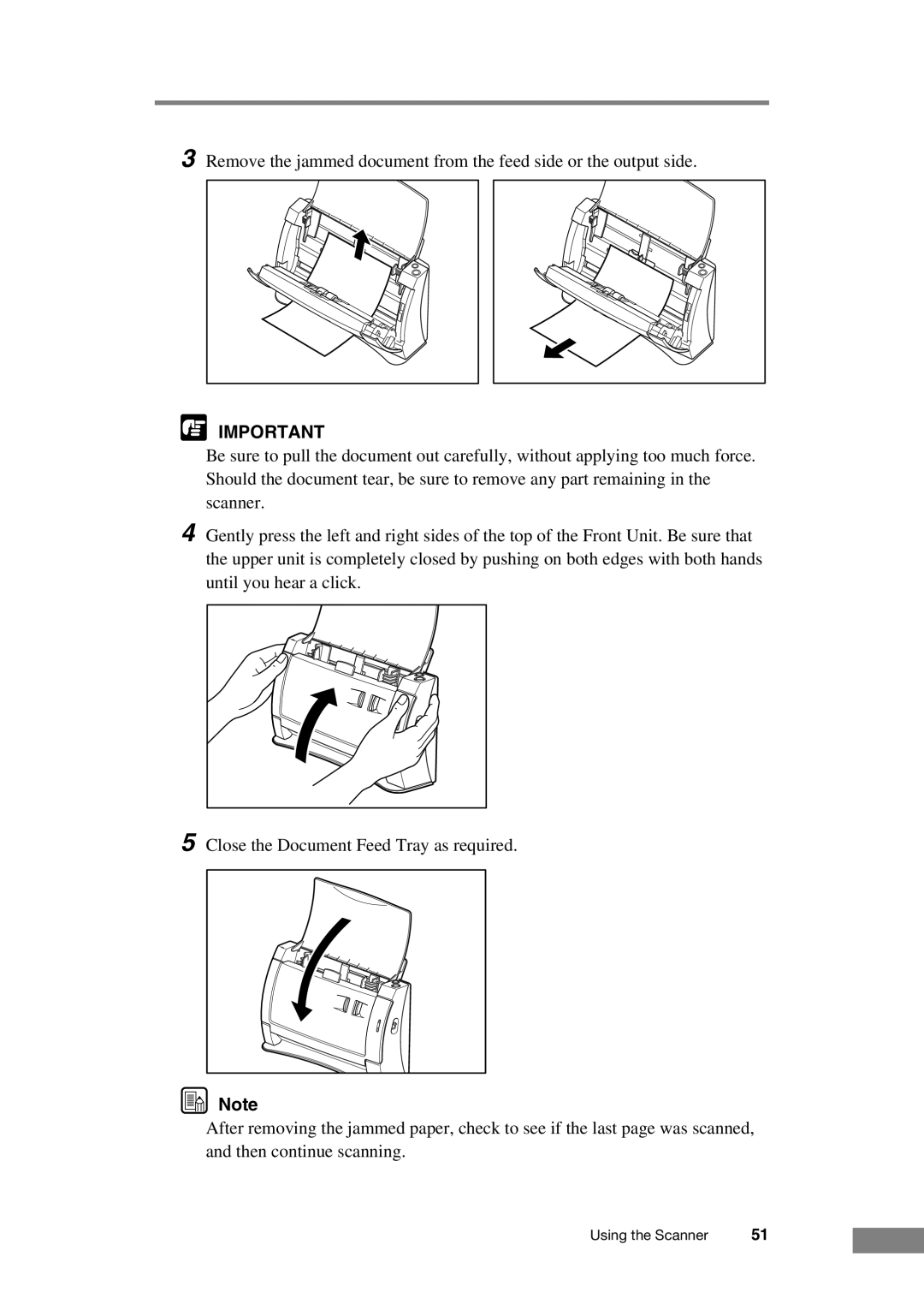 Canon DR-2050C manual Using the Scanner 