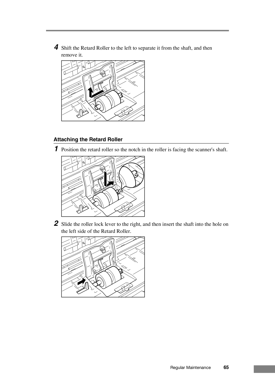 Canon DR-2050C manual Attaching the Retard Roller 