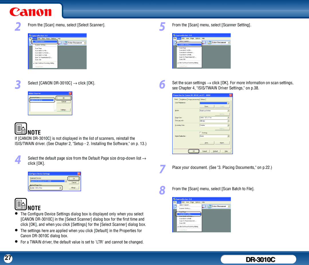 Canon DR-3010C user manual 