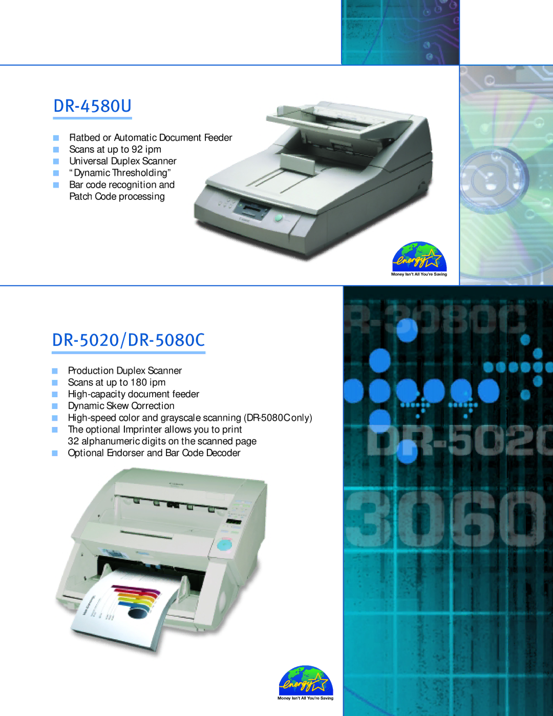 Canon DR-3060, DR-3080C manual DR-4580U, DR-5020/DR-5080C 