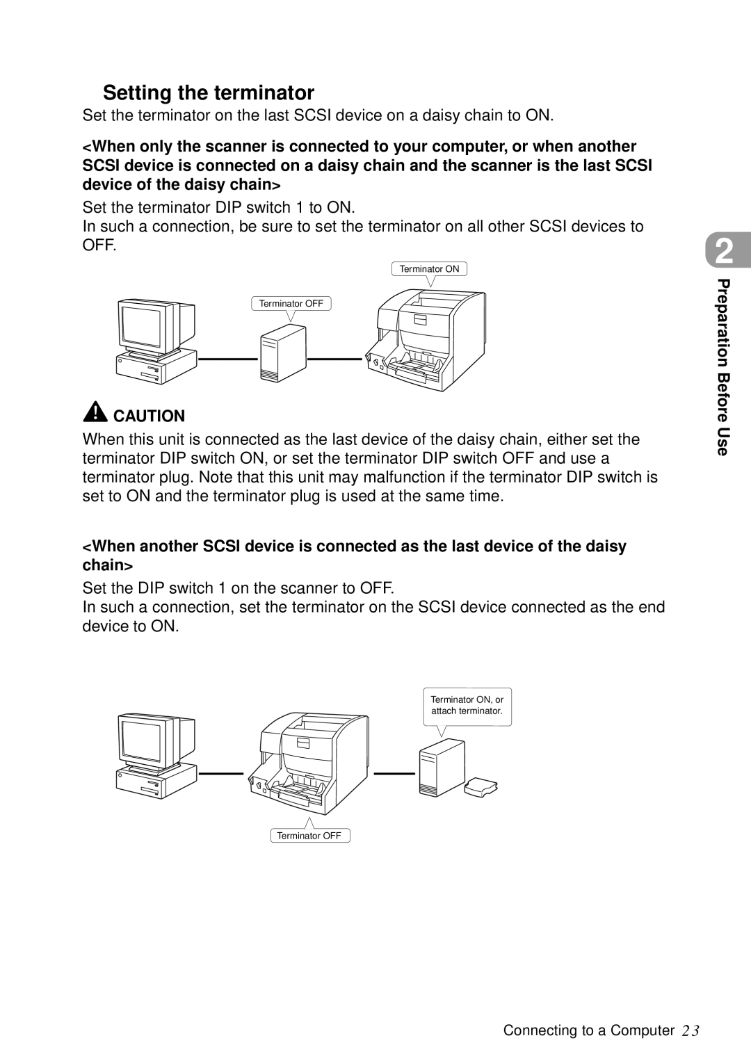 Canon DR-5060F manual Setting the terminator 