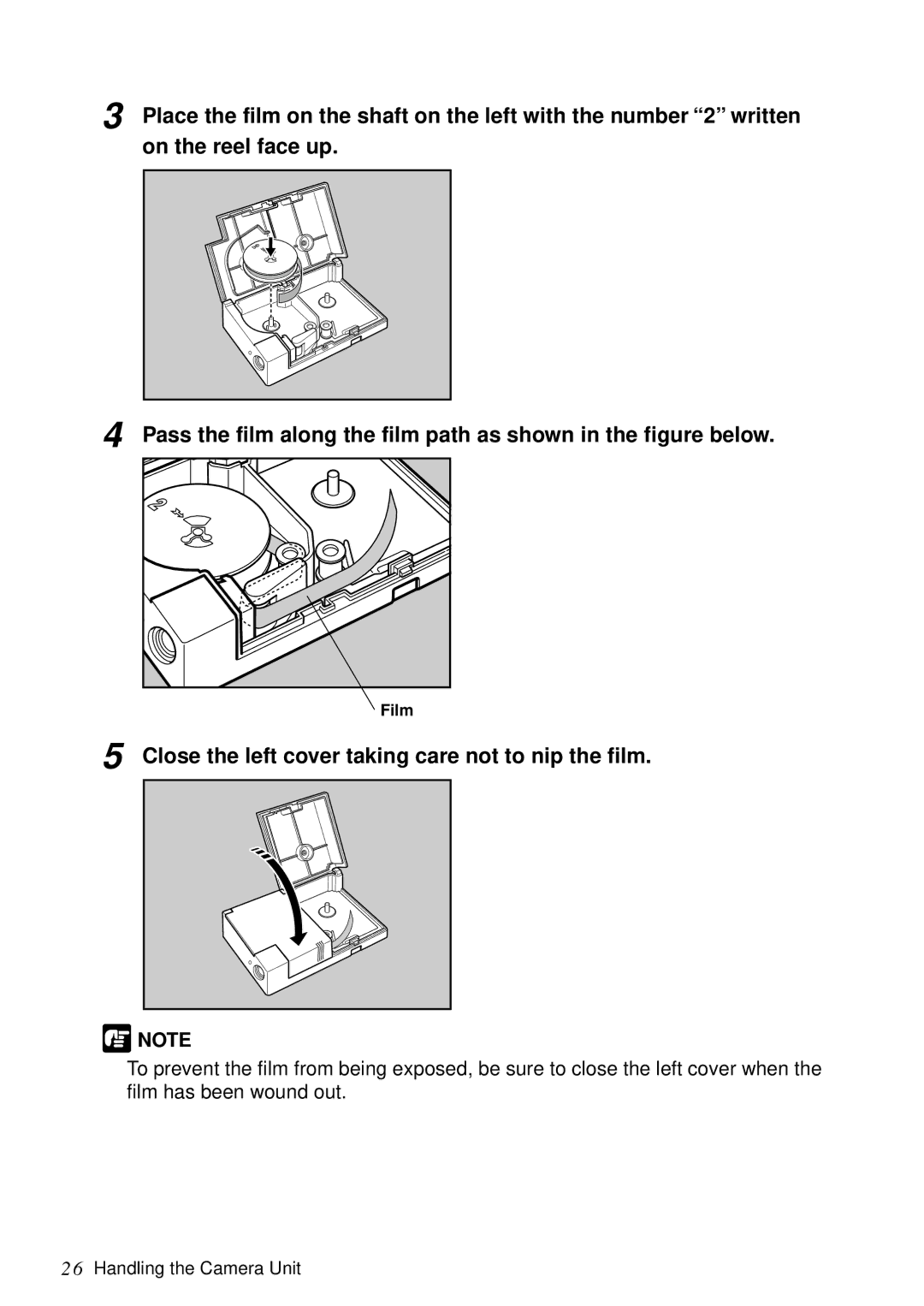 Canon DR-5060F manual Close the left cover taking care not to nip the film 