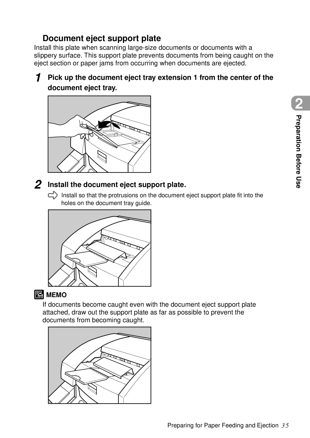 Canon DR-5060F manual Document eject support plate 