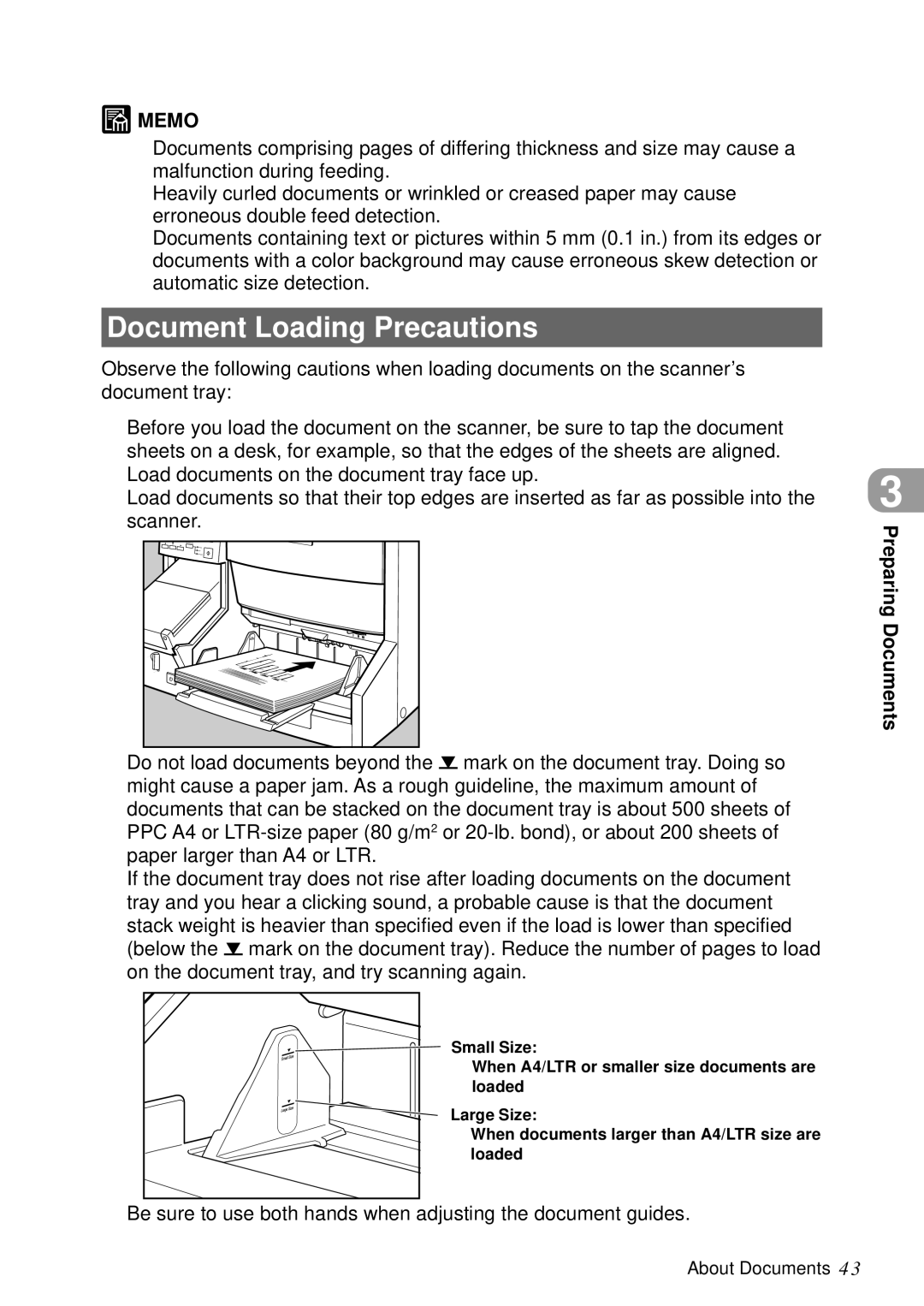 Canon DR-5060F manual Document Loading Precautions 