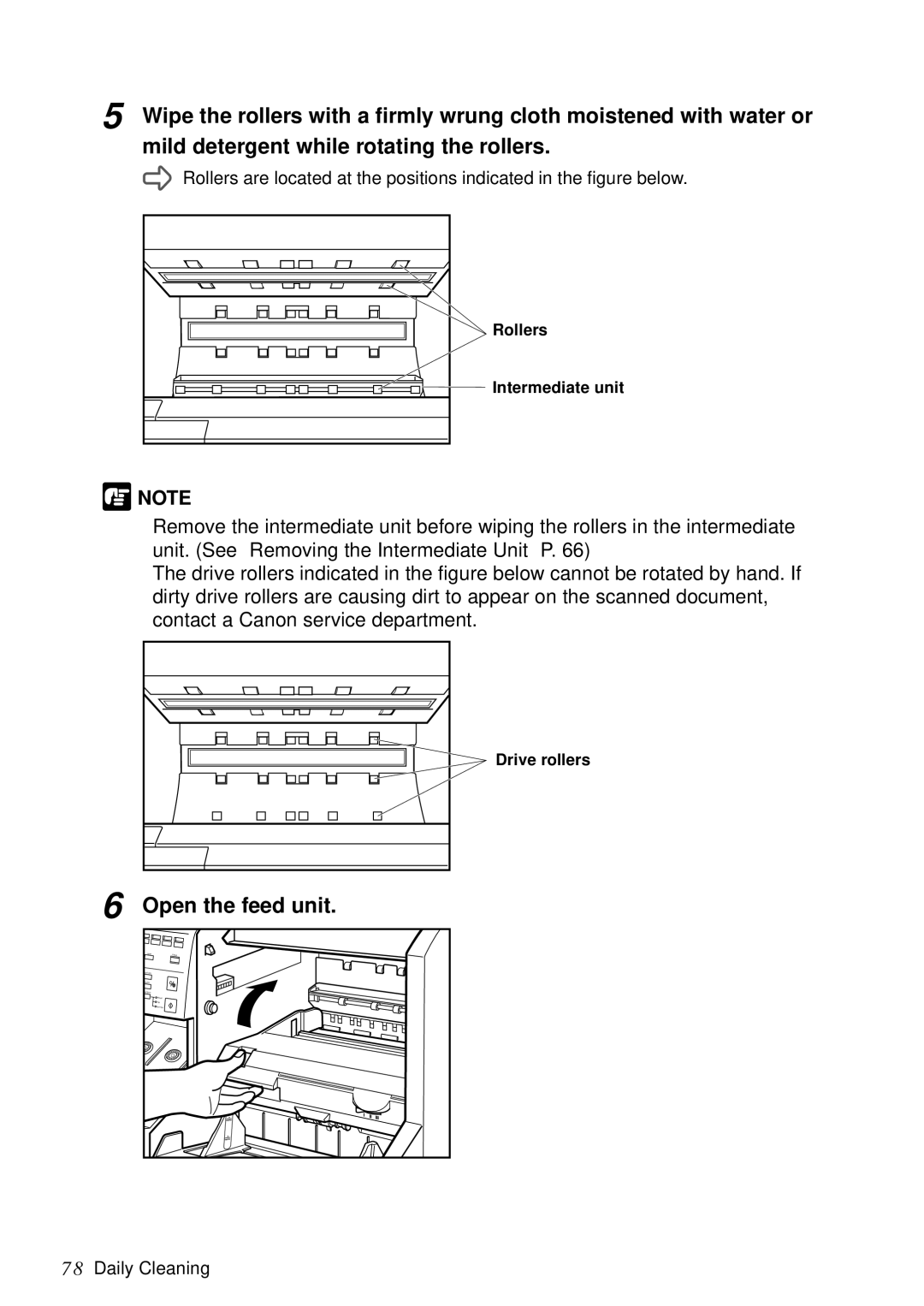 Canon DR-5060F manual Open the feed unit 