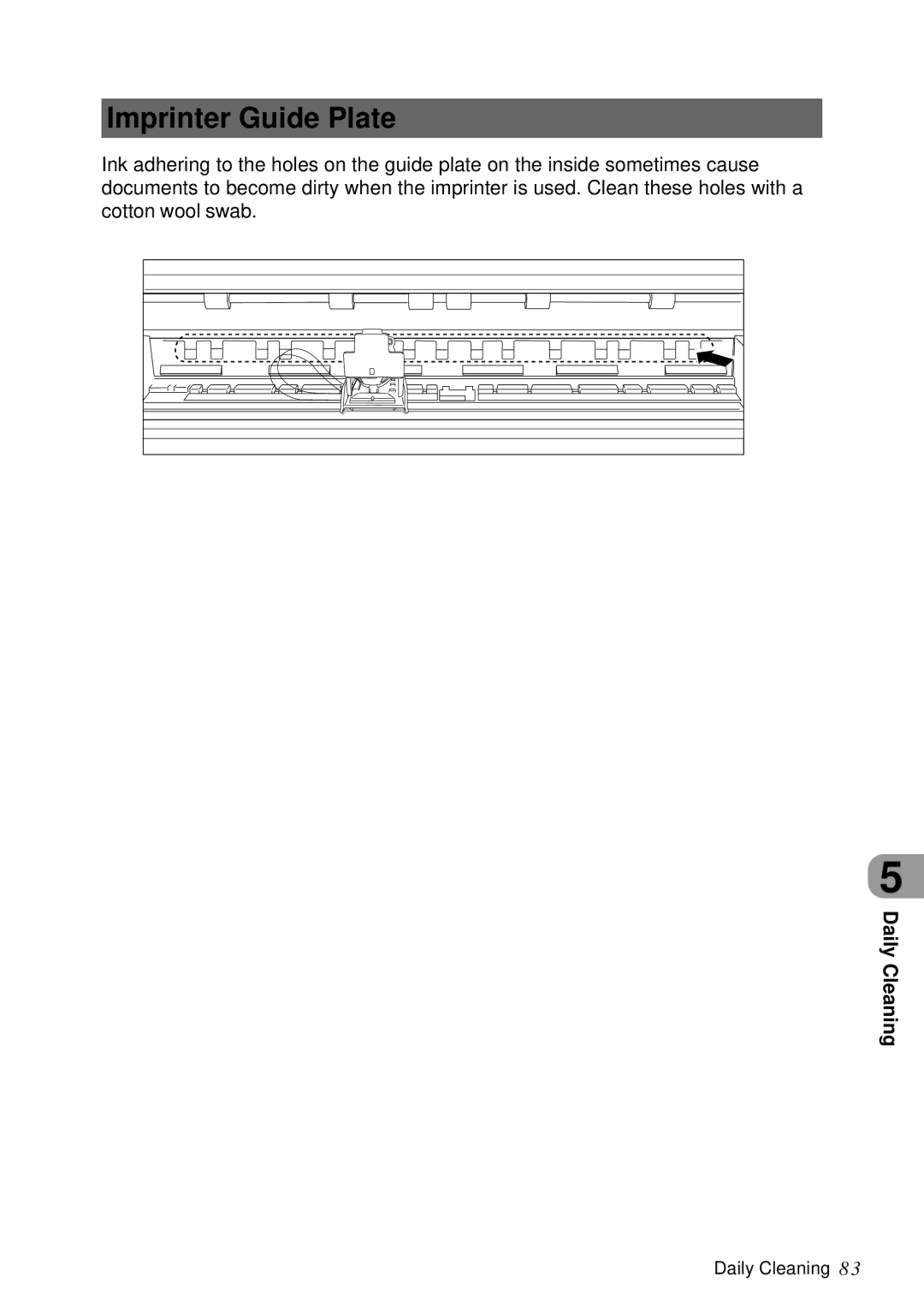 Canon DR-5060F manual Imprinter Guide Plate 