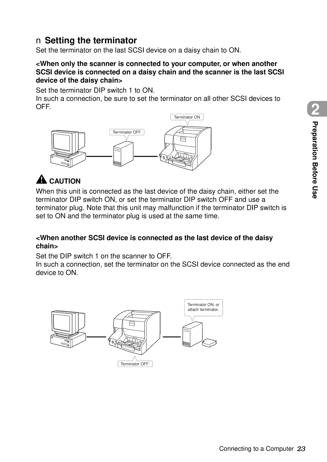 Canon DR-5060F manual Setting the terminator 