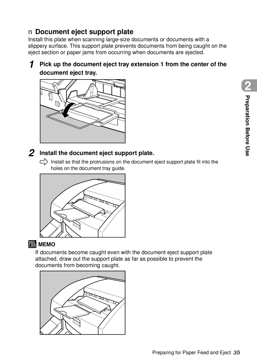 Canon DR-5060F manual Document eject support plate 