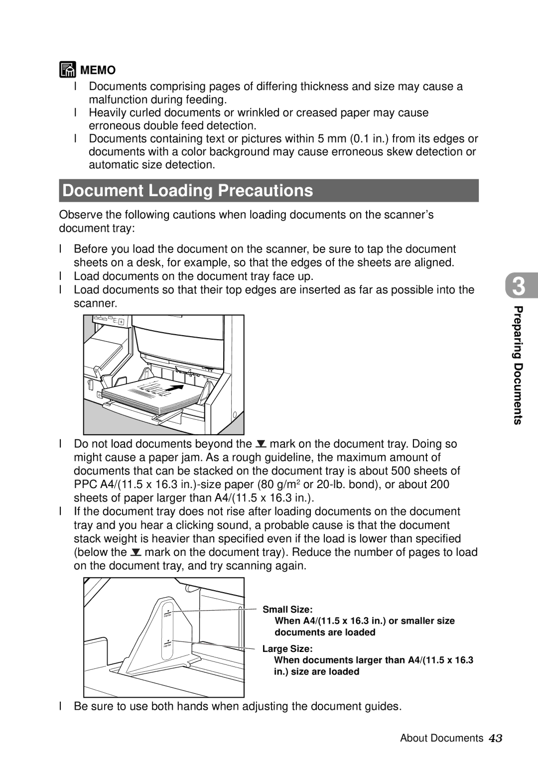 Canon DR-5060F manual Document Loading Precautions 