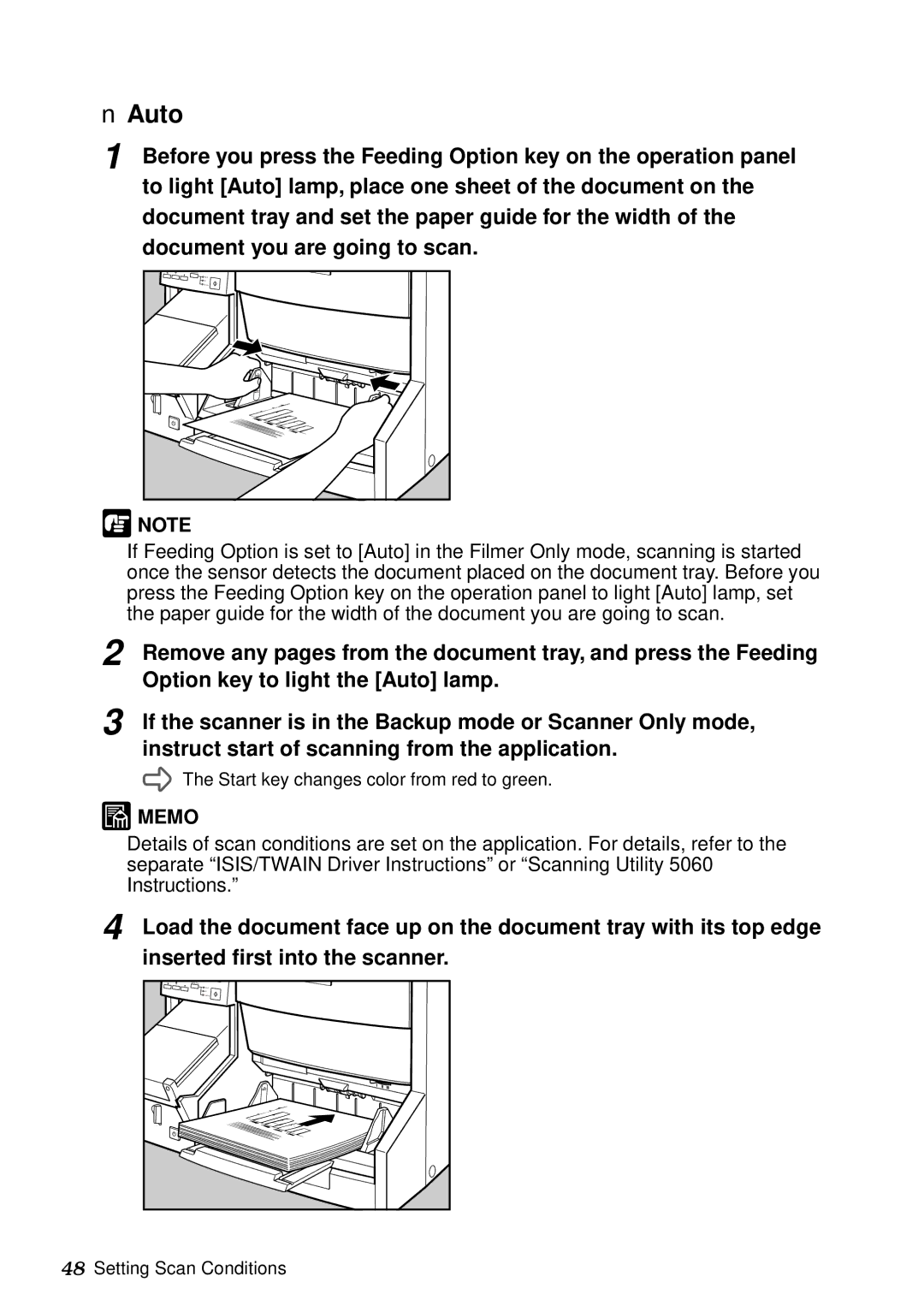 Canon DR-5060F manual Auto 