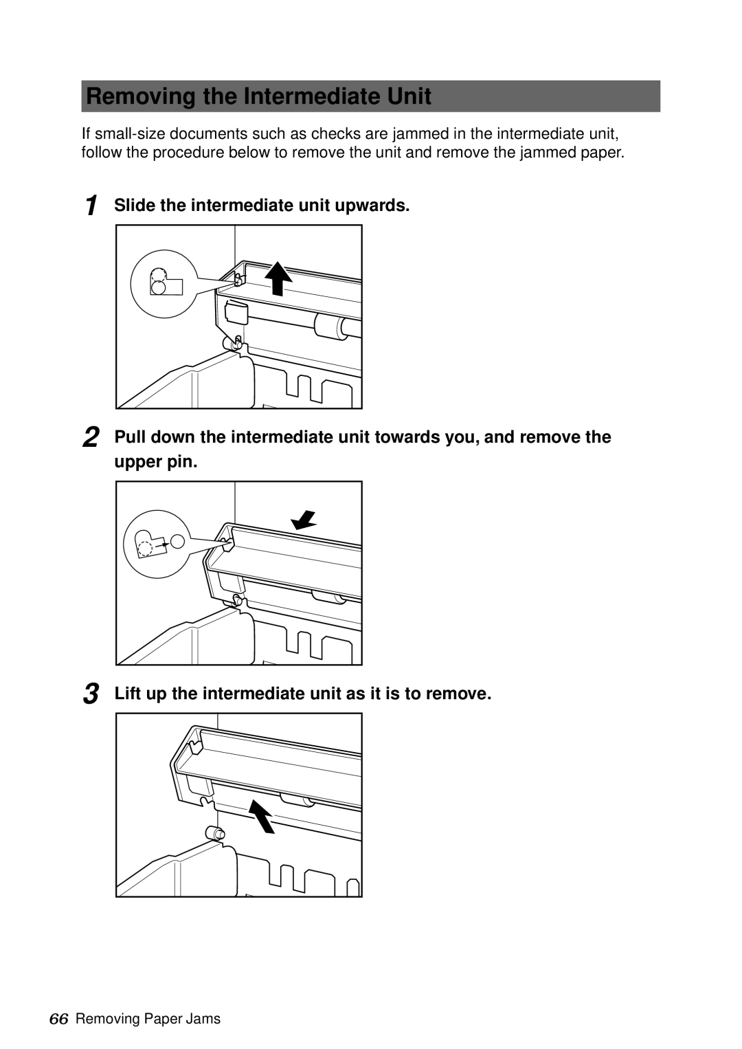 Canon DR-5060F manual Removing the Intermediate Unit 