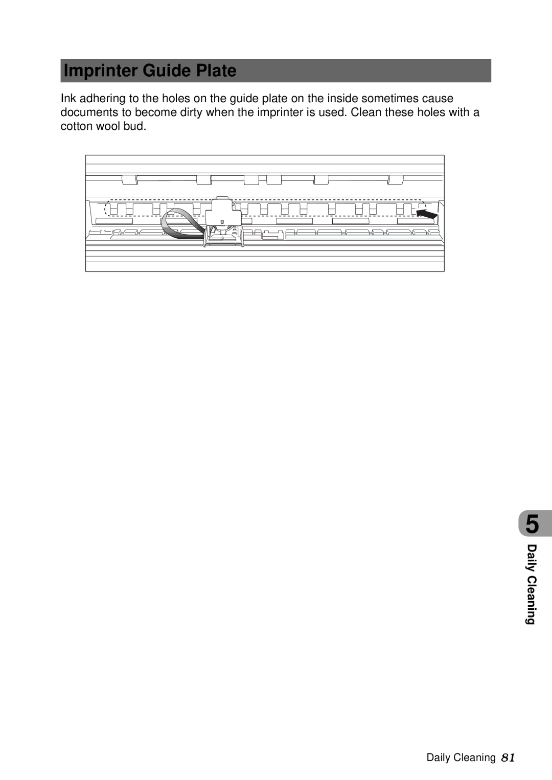 Canon DR-5060F manual Imprinter Guide Plate 