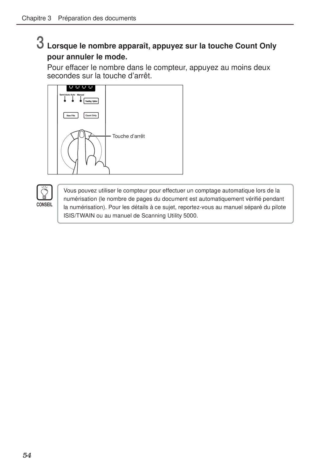 Canon DR-5020, DR-5080C manual ISIS/TWAIN ou au manuel de Scanning Utility 