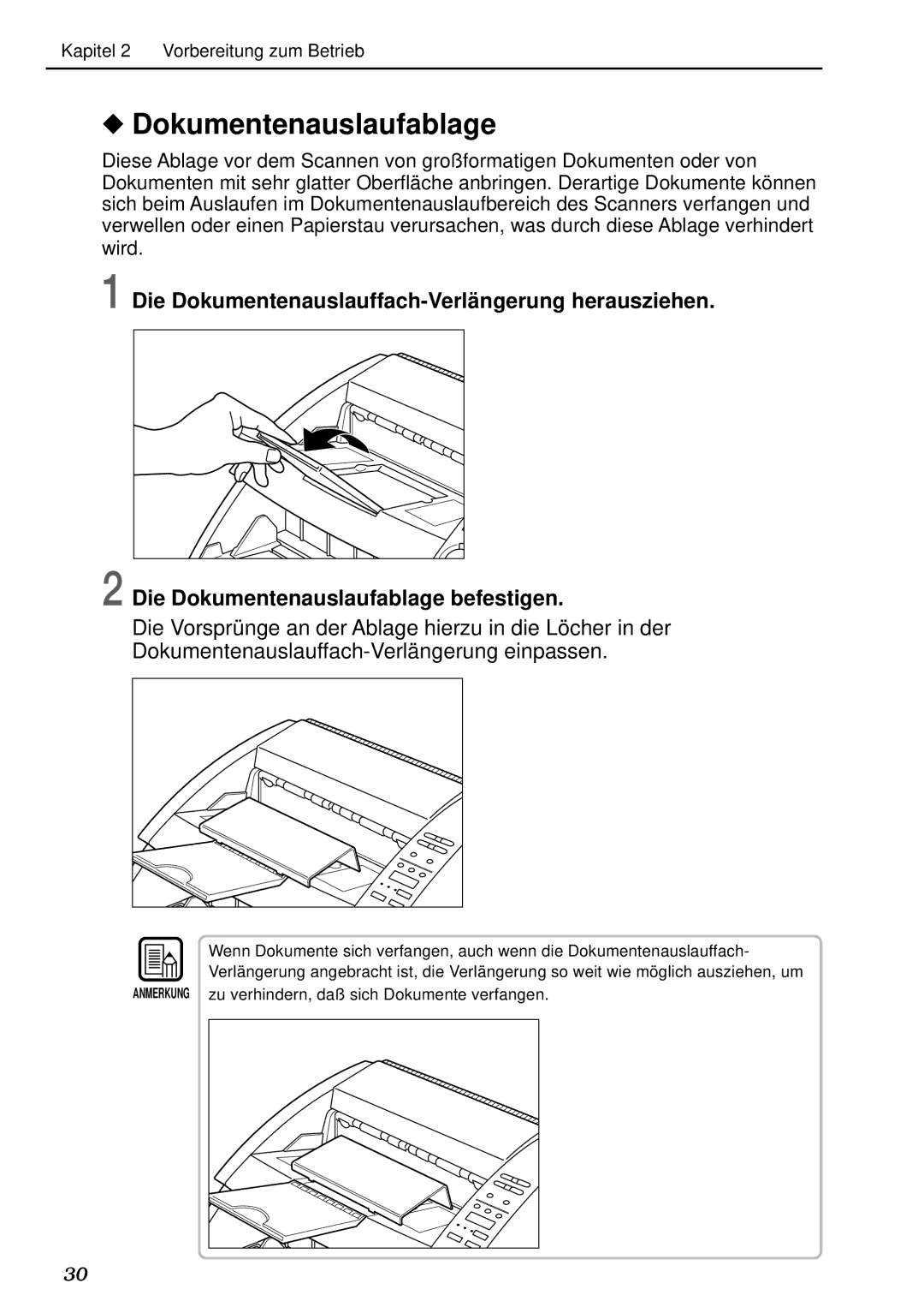 Canon DR-5020, DR-5080C manual Dokumentenauslaufablage 