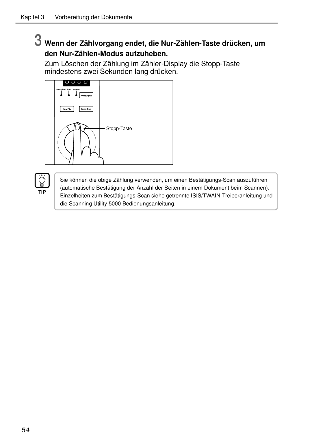 Canon DR-5020, DR-5080C manual Stopp-Taste 