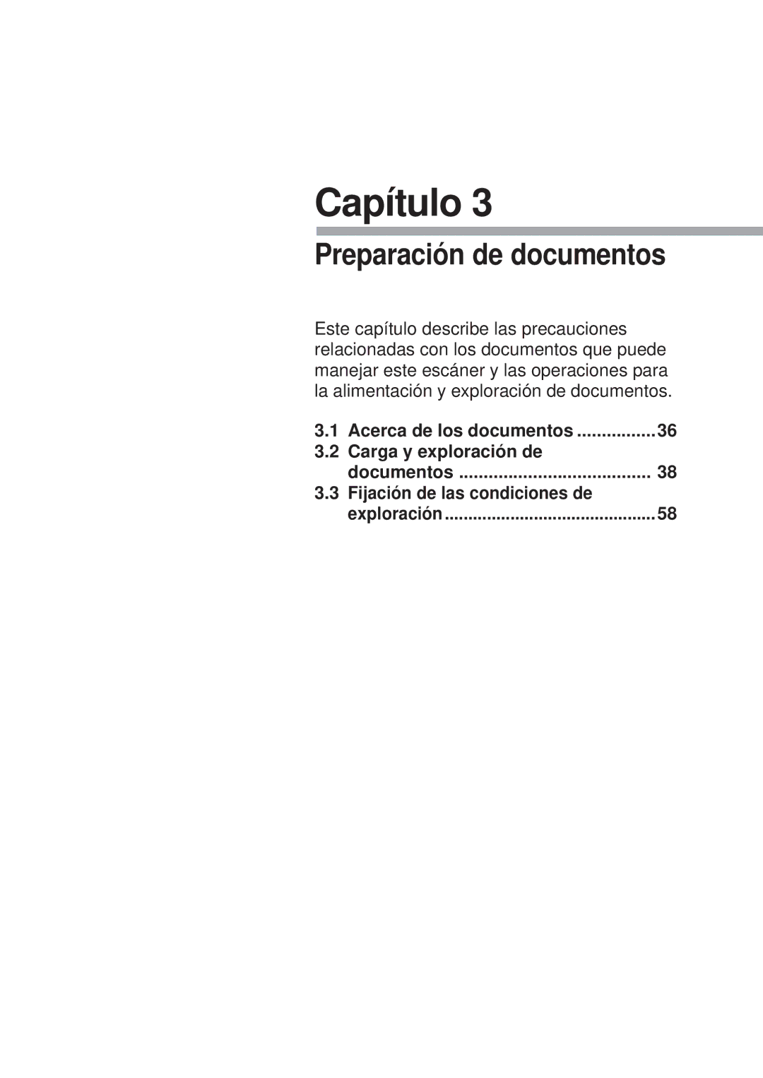 Canon DR-5080C, DR-5020 manual Capítulo, Preparació n de documentos 