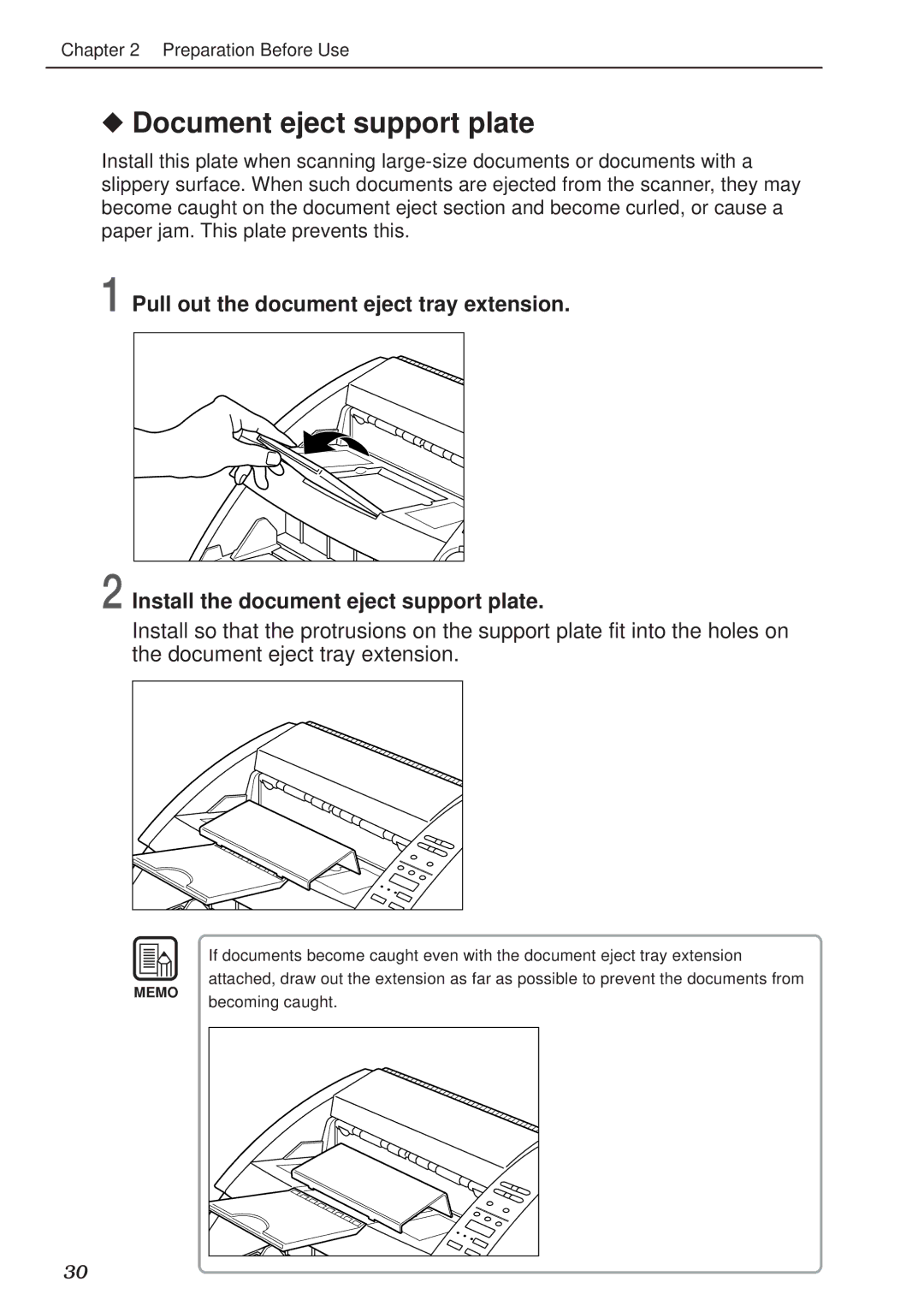 Canon DR-5020, DR-5080C manual Document eject support plate 