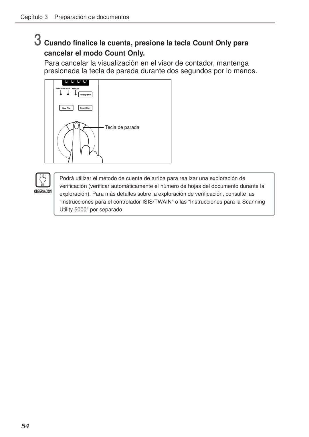 Canon DR-5020, DR-5080C manual Utility 5000 por separado 