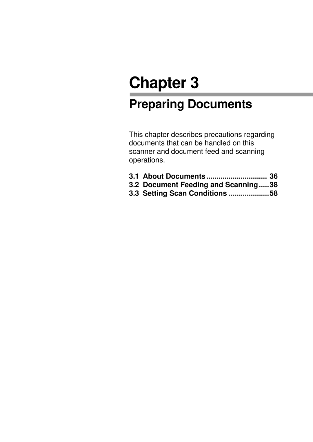 Canon DR-5080C, DR-5020 manual Preparing Documents, About Documents, Document Feeding and Scanning 