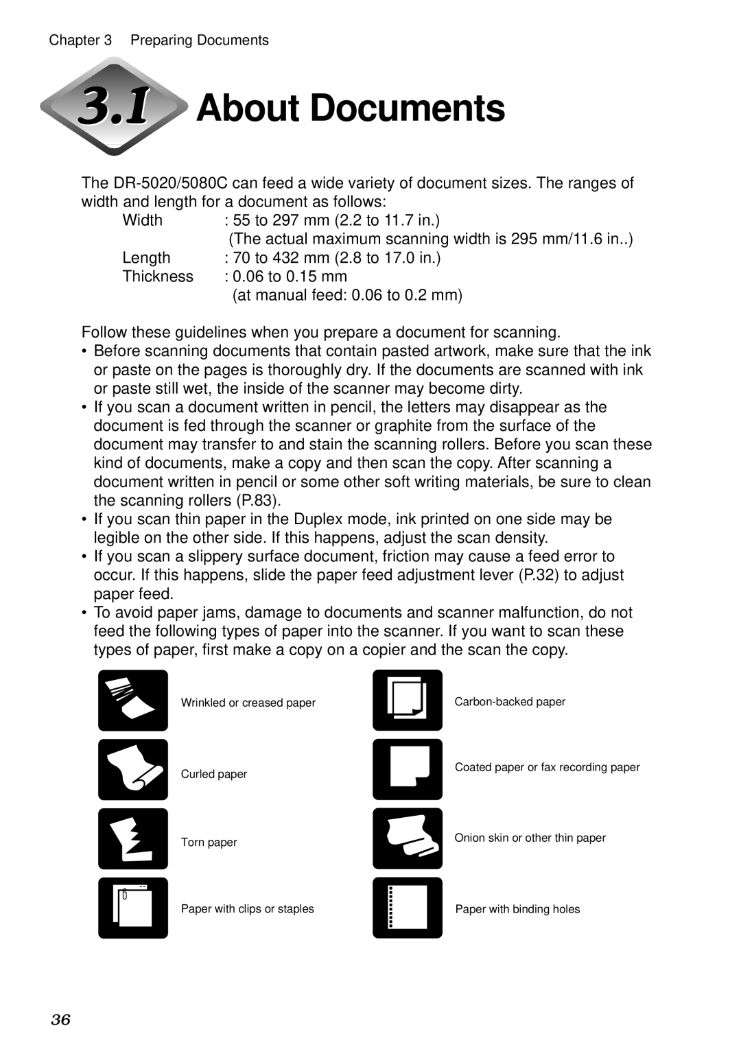 Canon DR-5020, DR-5080C manual About Documents 