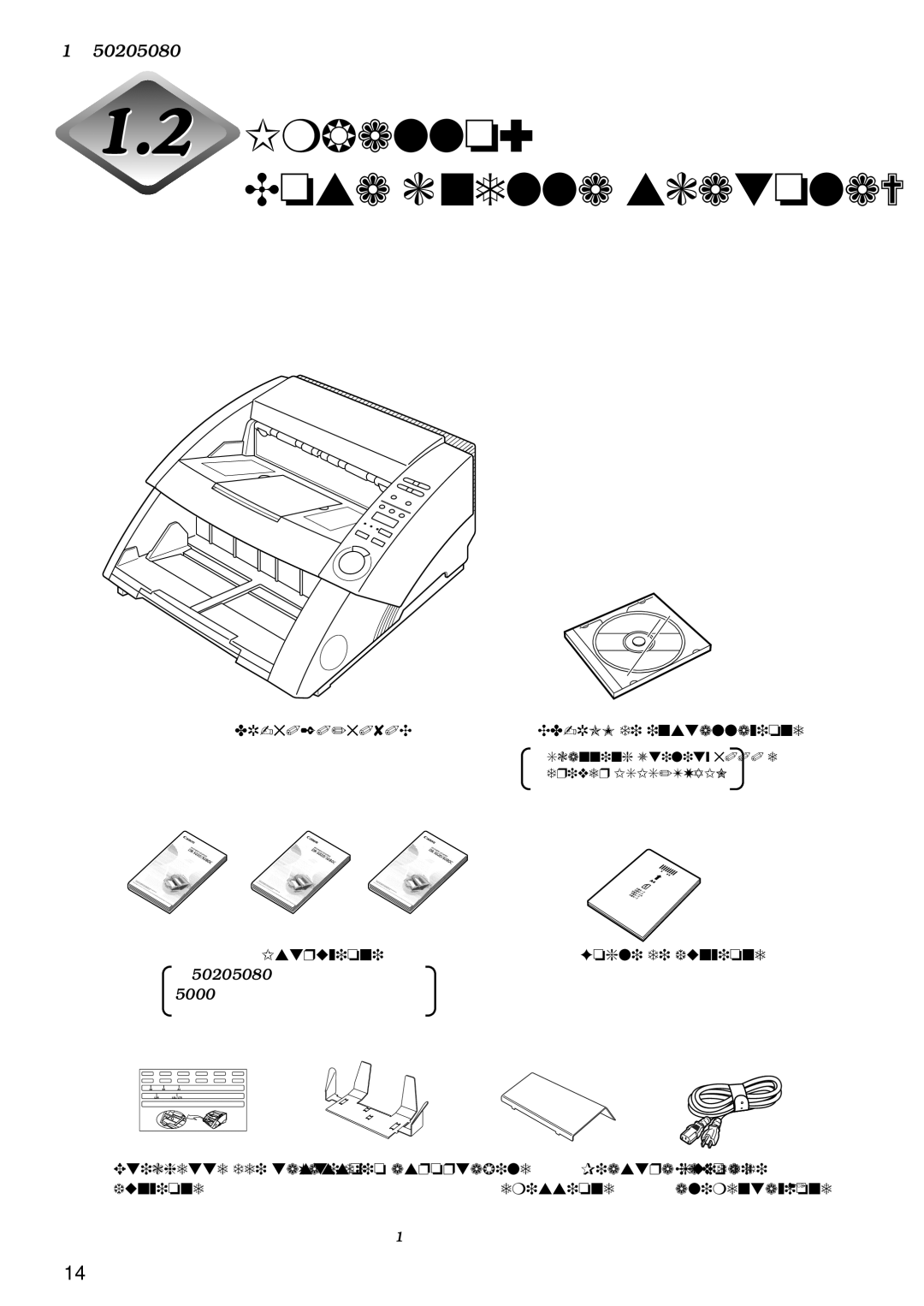 Canon DR-5020, DR-5080C manual Imballo Cosa c’è nella scatola?, Istruzioni Fogli di funzione 