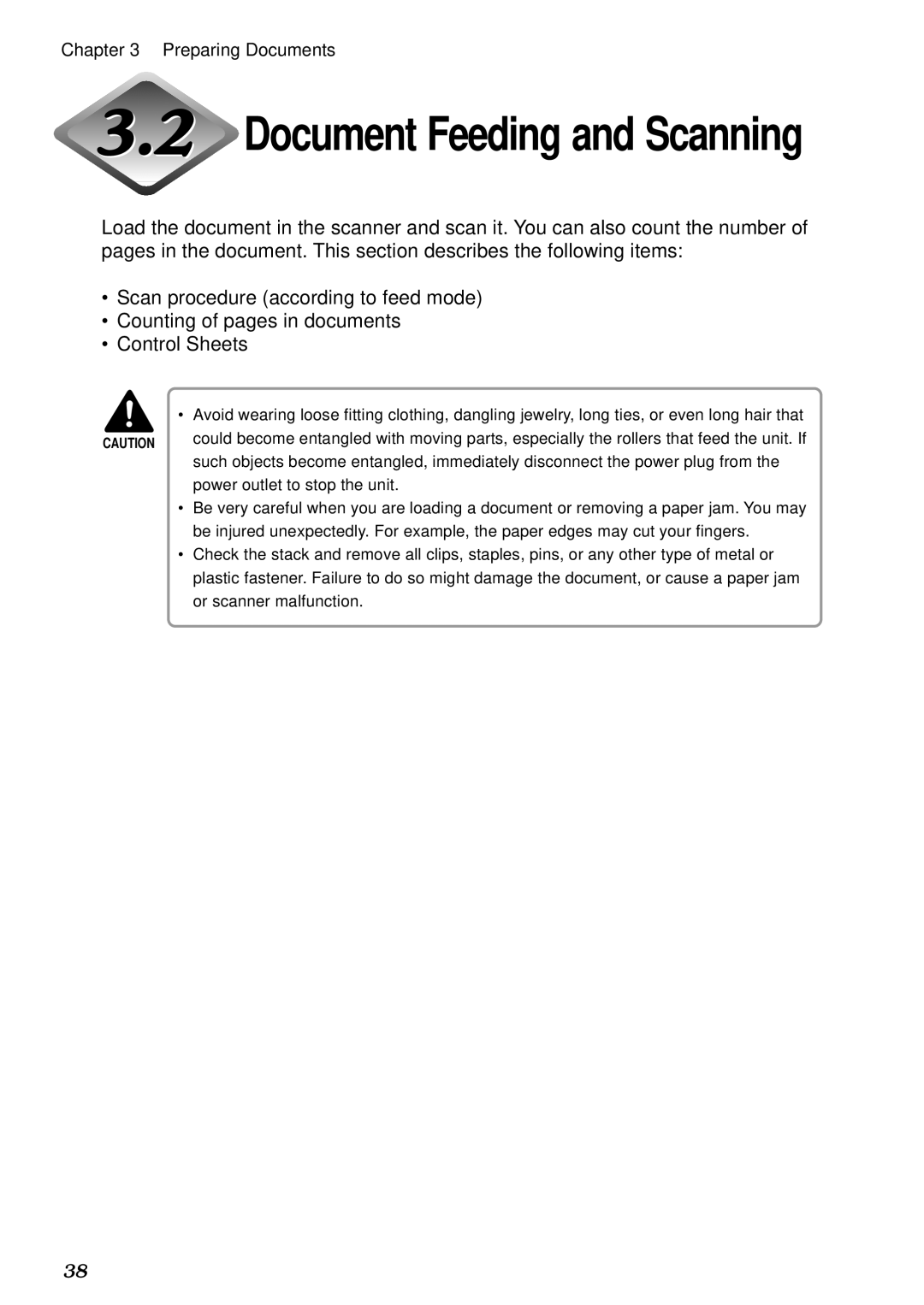 Canon DR-5020, DR-5080C manual Document Feeding and Scanning 