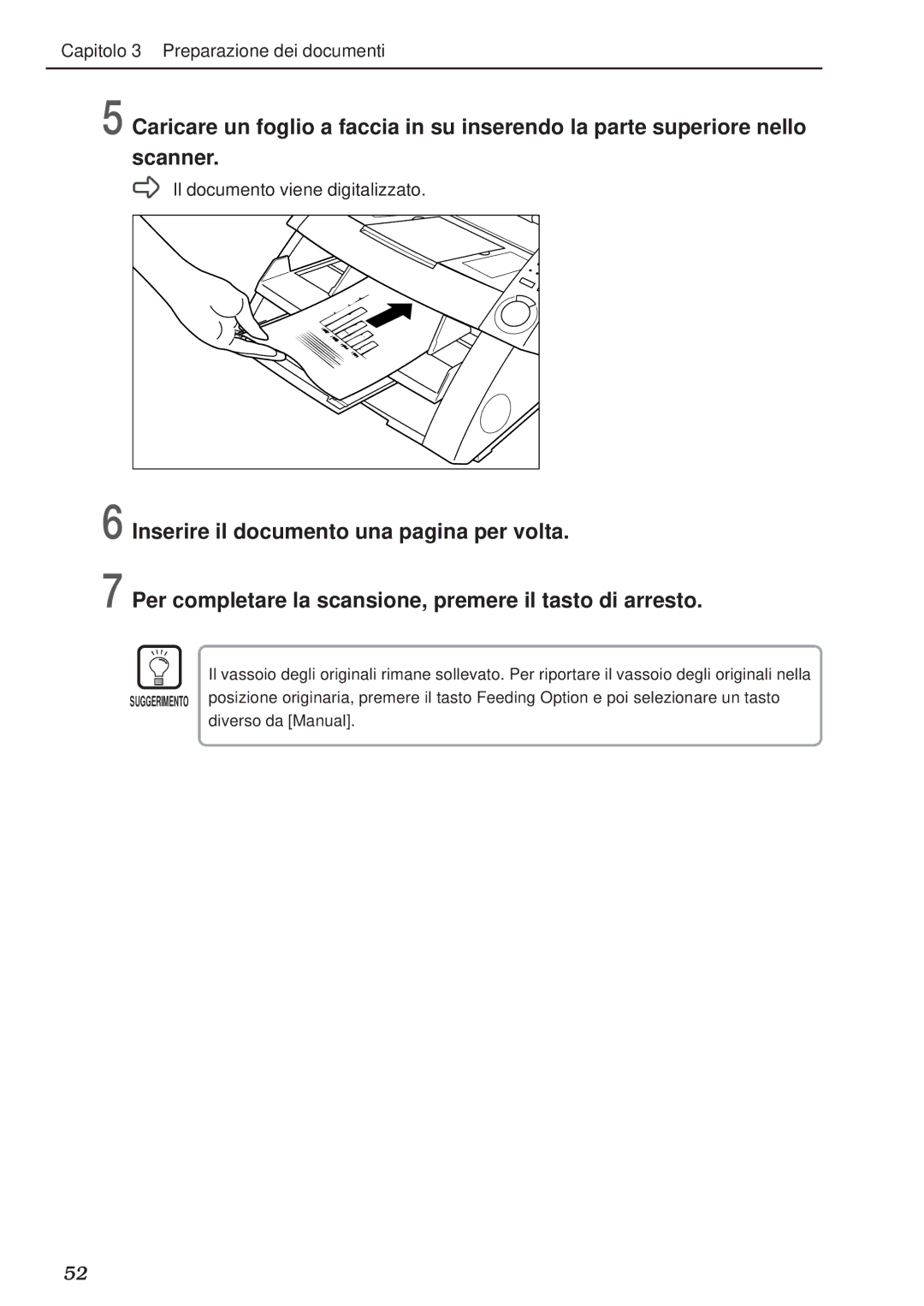 Canon DR-5020, DR-5080C manual Il documento viene digitalizzato 