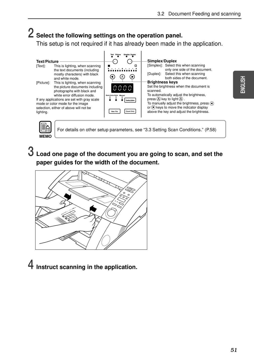 Canon DR-5080C, DR-5020 manual Select the following settings on the operation panel 