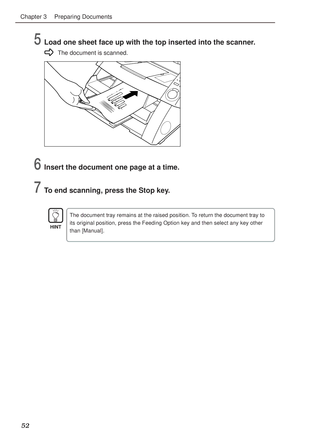 Canon DR-5020, DR-5080C manual Document is scanned 