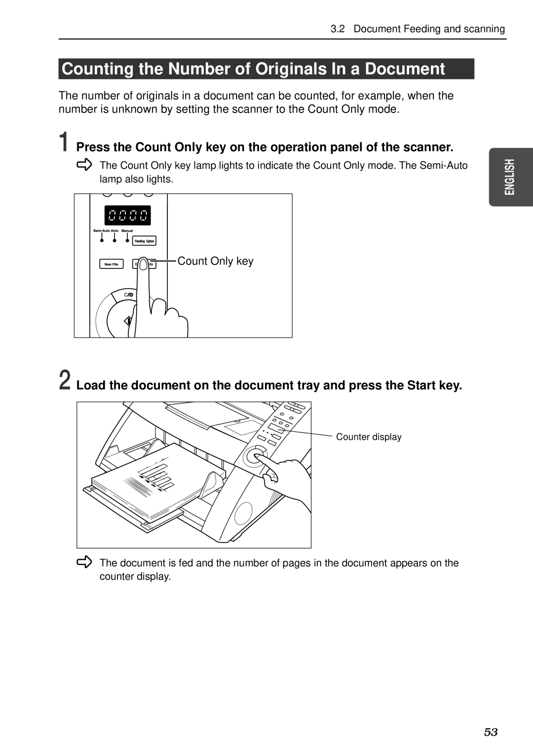 Canon DR-5080C, DR-5020 manual Counting the Number of Originals In a Document 