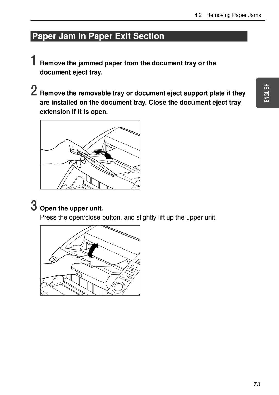 Canon DR-5080C, DR-5020 manual Paper Jam in Paper Exit Section 