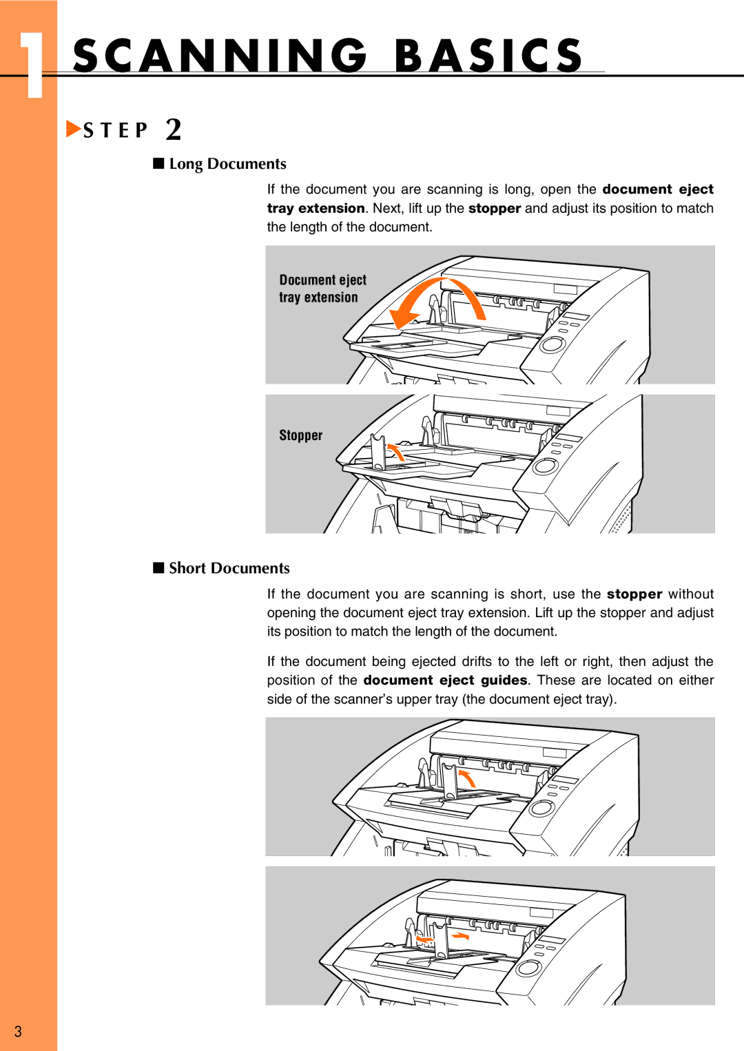 Canon DR-6080 manual Long Documents, Short Documents 