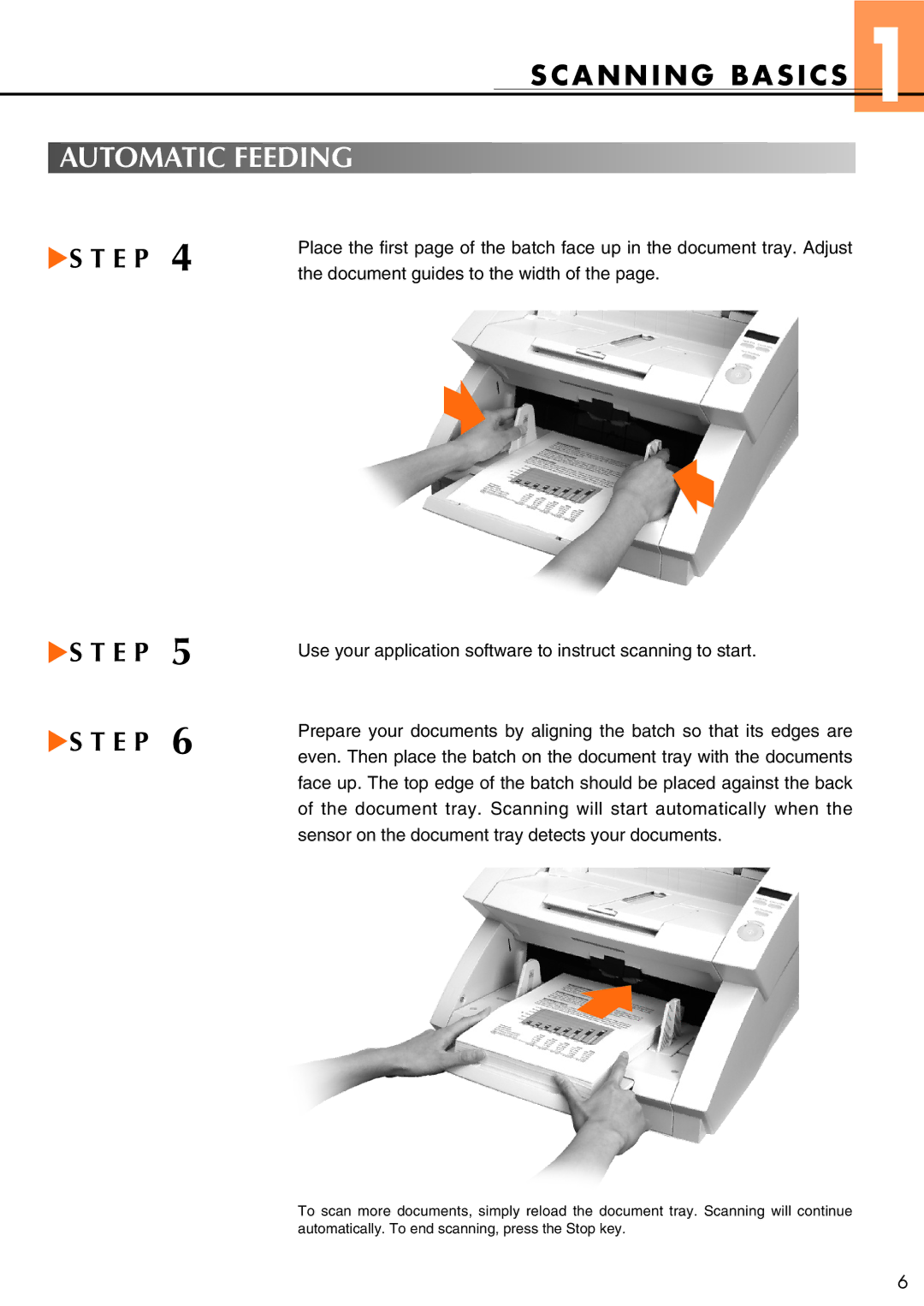 Canon DR-6080 manual Automatic Feeding 