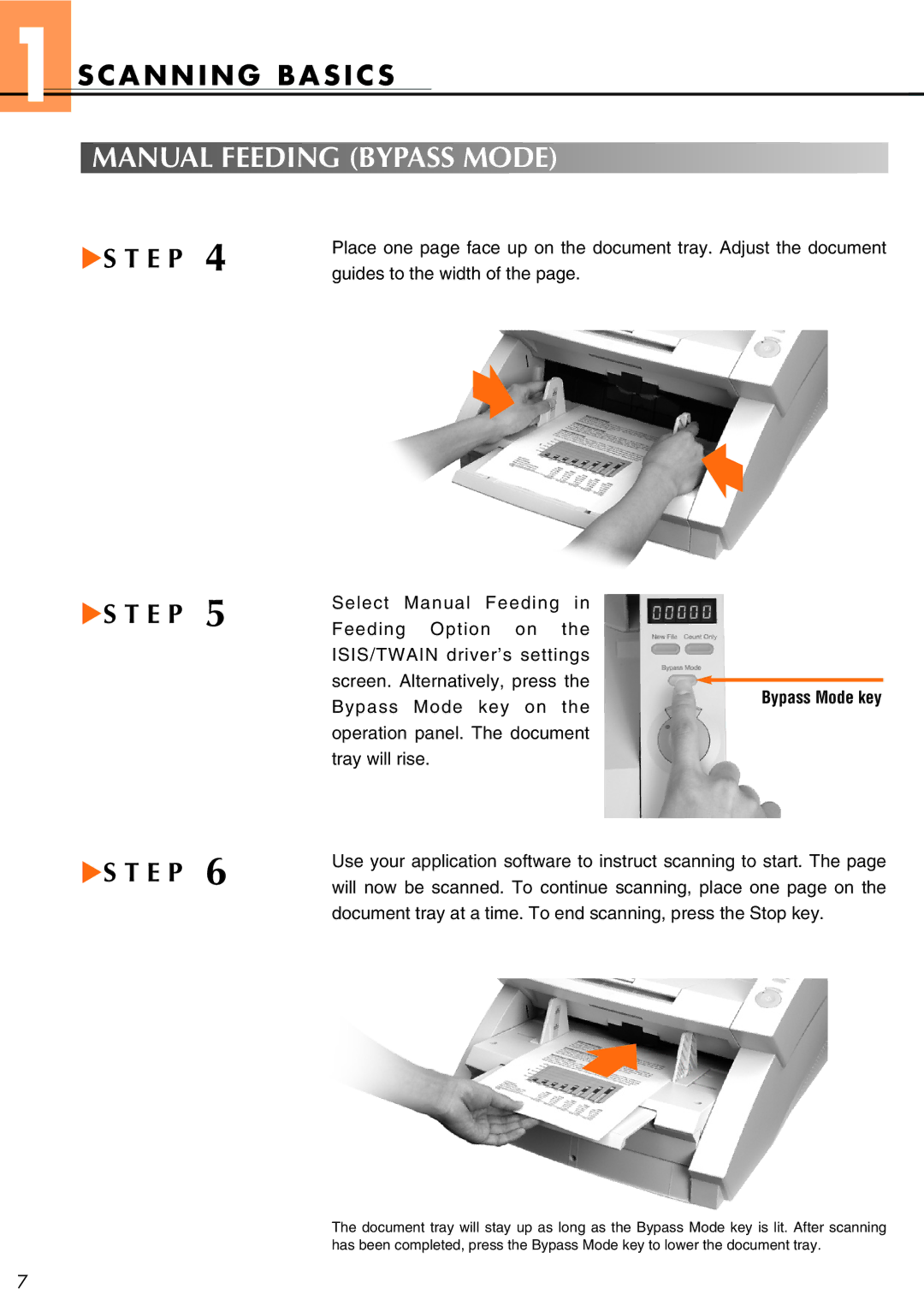 Canon DR-6080 manual Manual Feeding Bypass Mode 