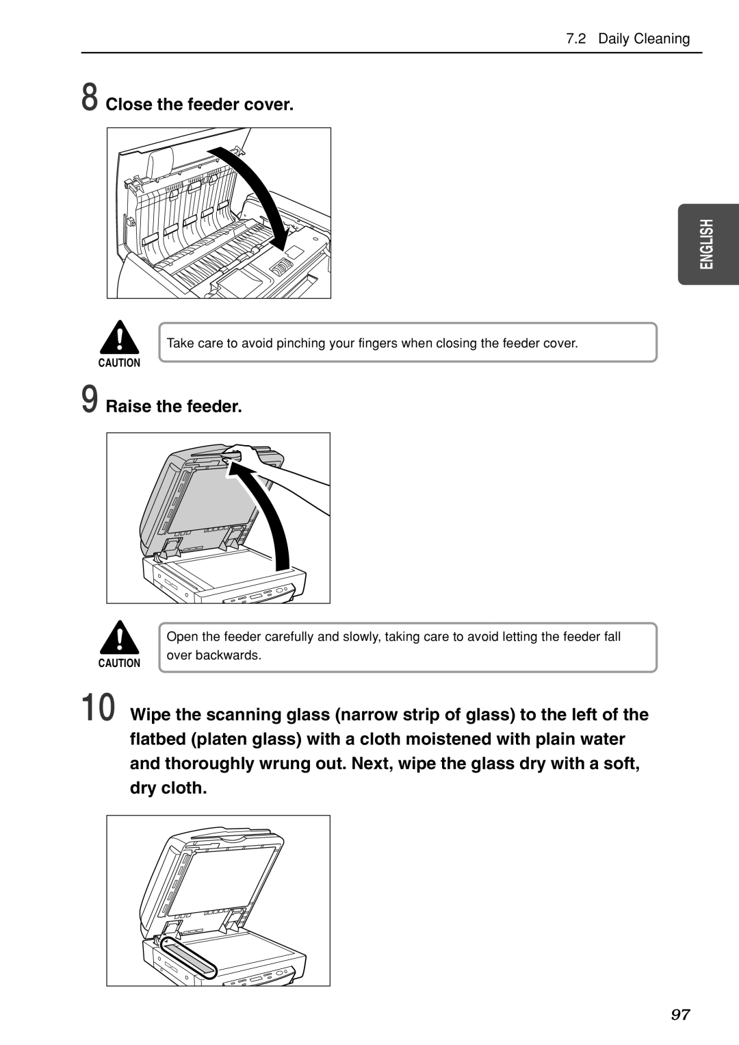 Canon DR-7080C manual Close the feeder cover 