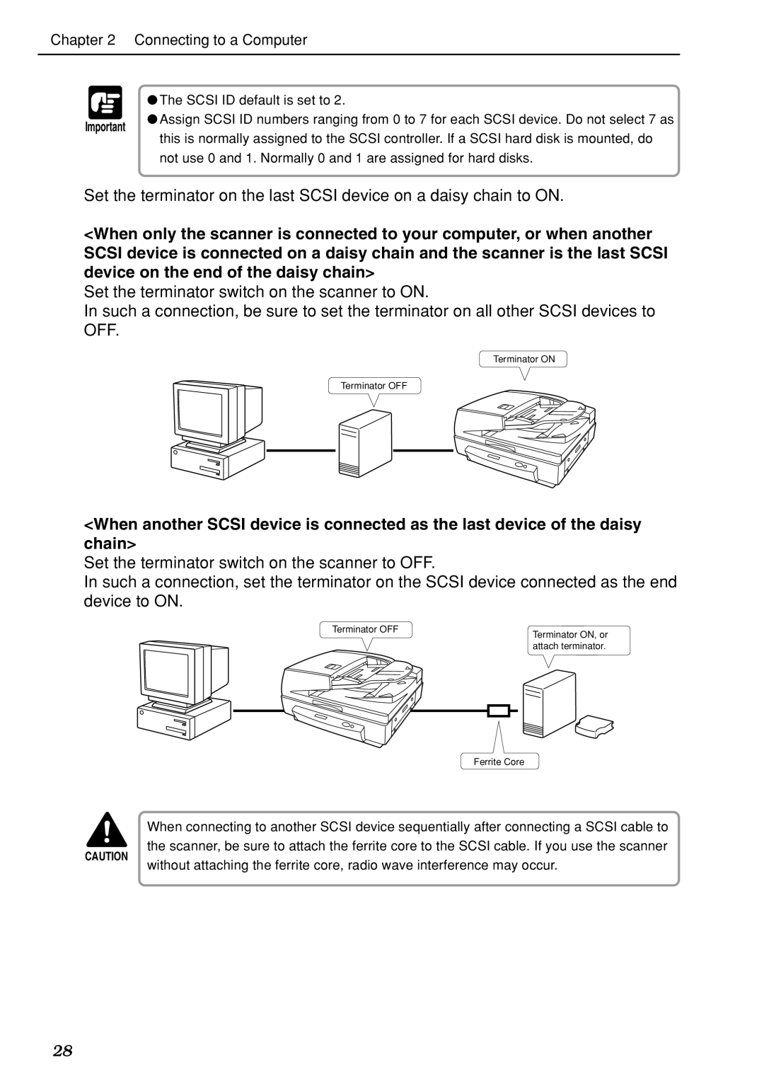 Canon DR-7080C manual Terminator on Terminator OFF 