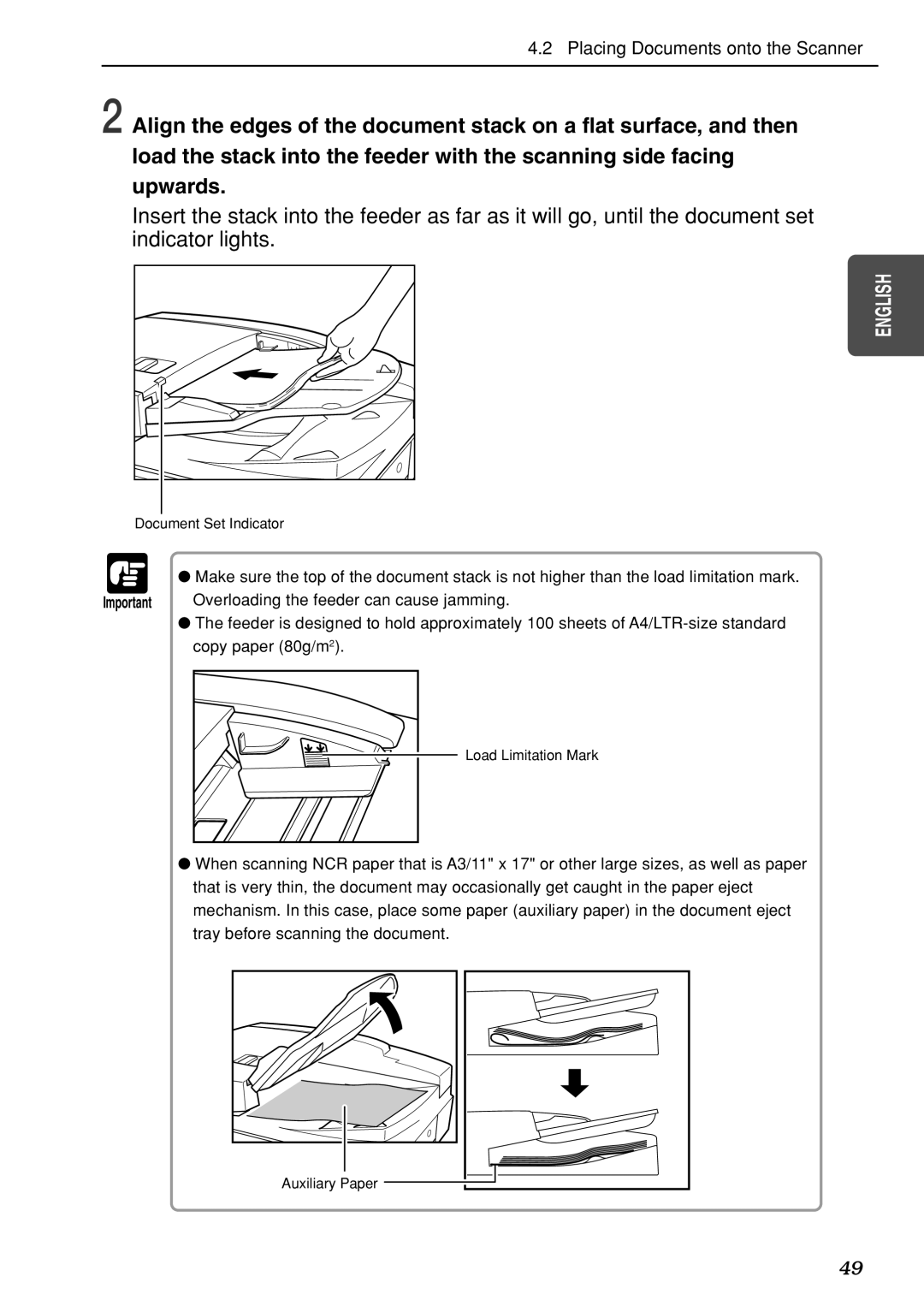 Canon DR-7080C manual Placing Documents onto the Scanner 