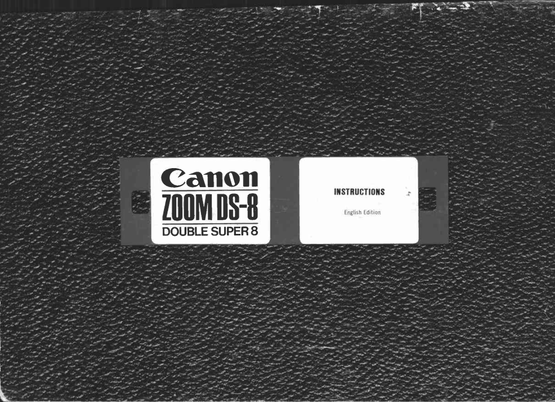 Canon DS-8 manual 