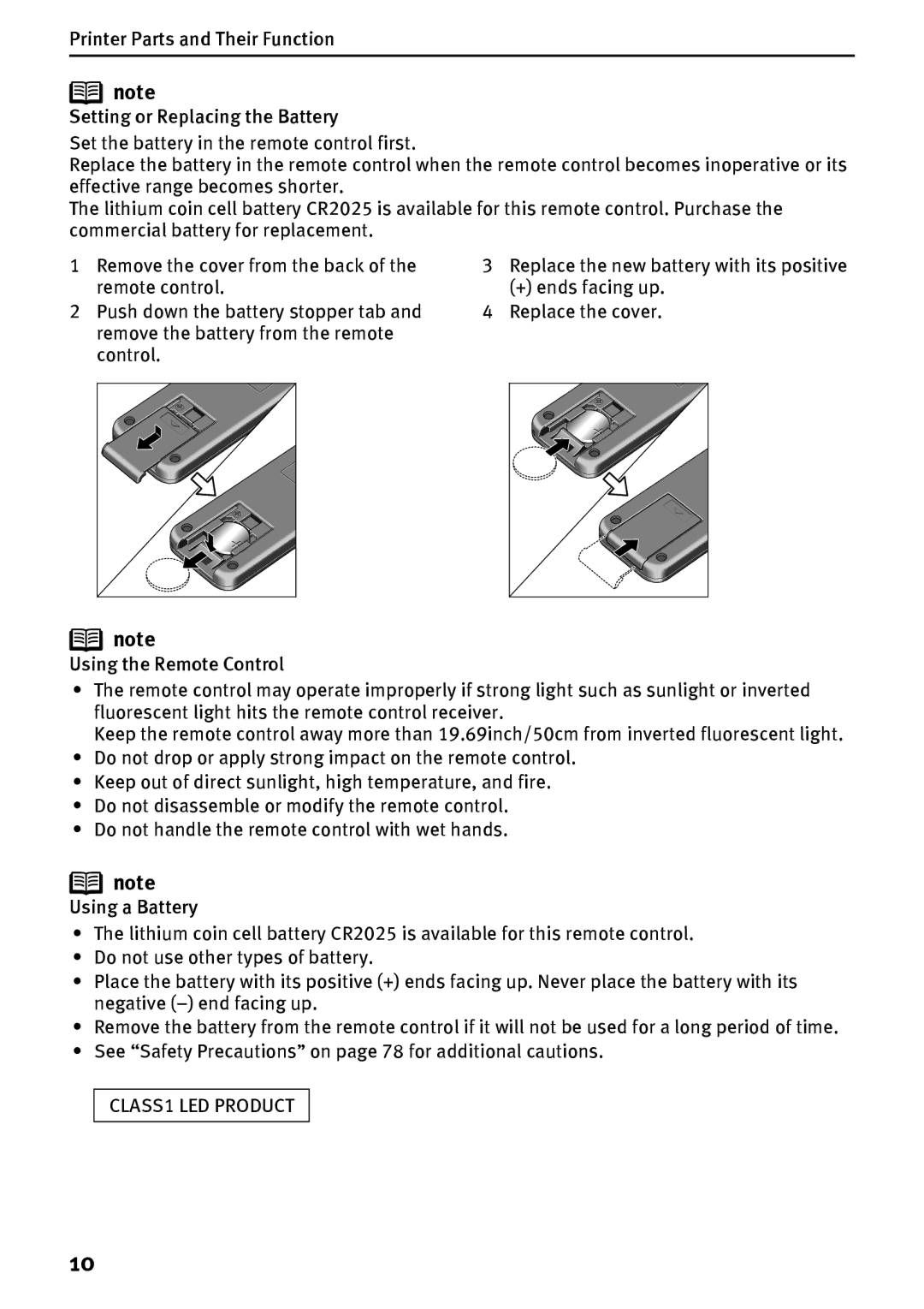 Canon DS700 manual CLASS1 LED Product 