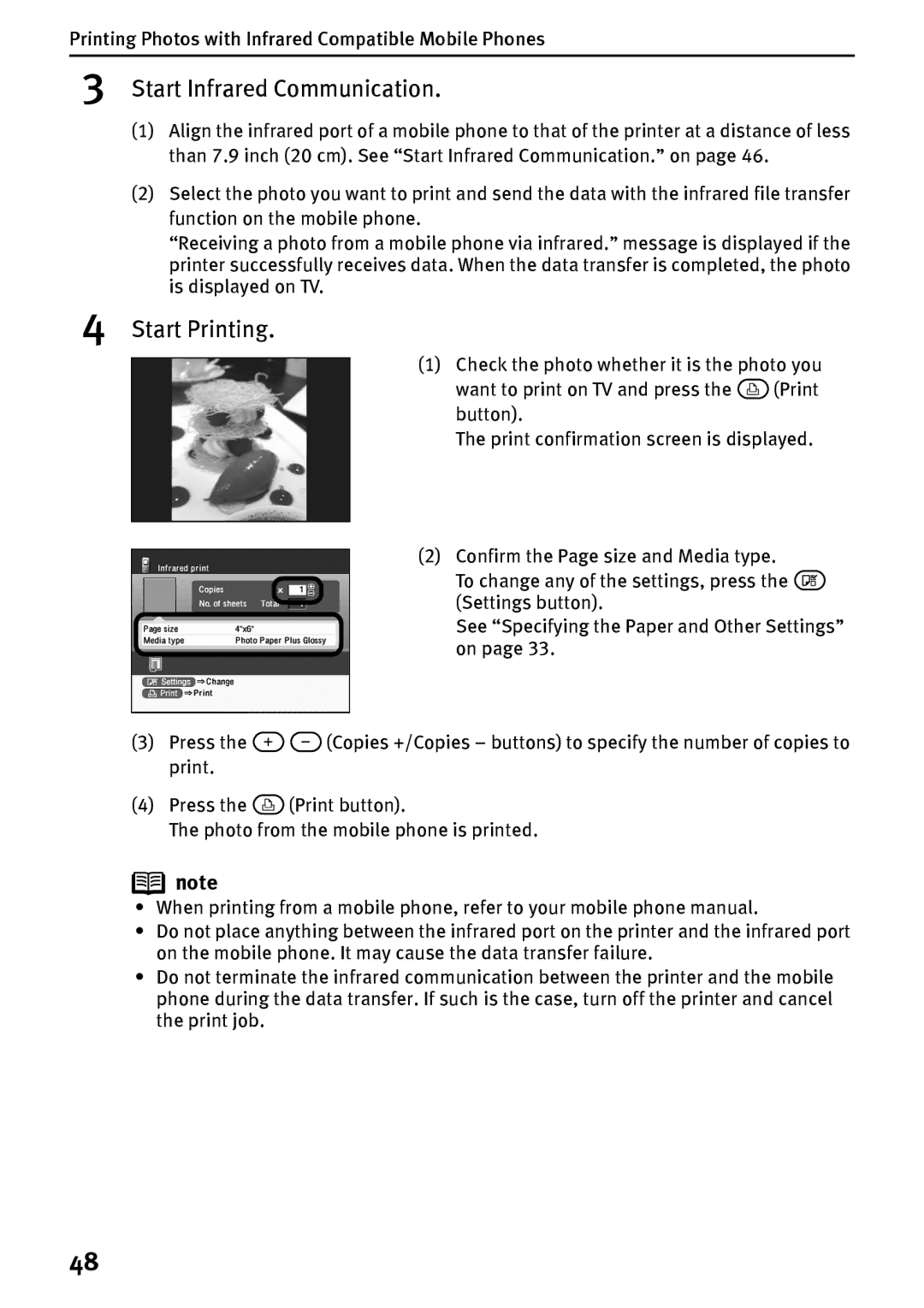 Canon DS700 manual Start Printing 