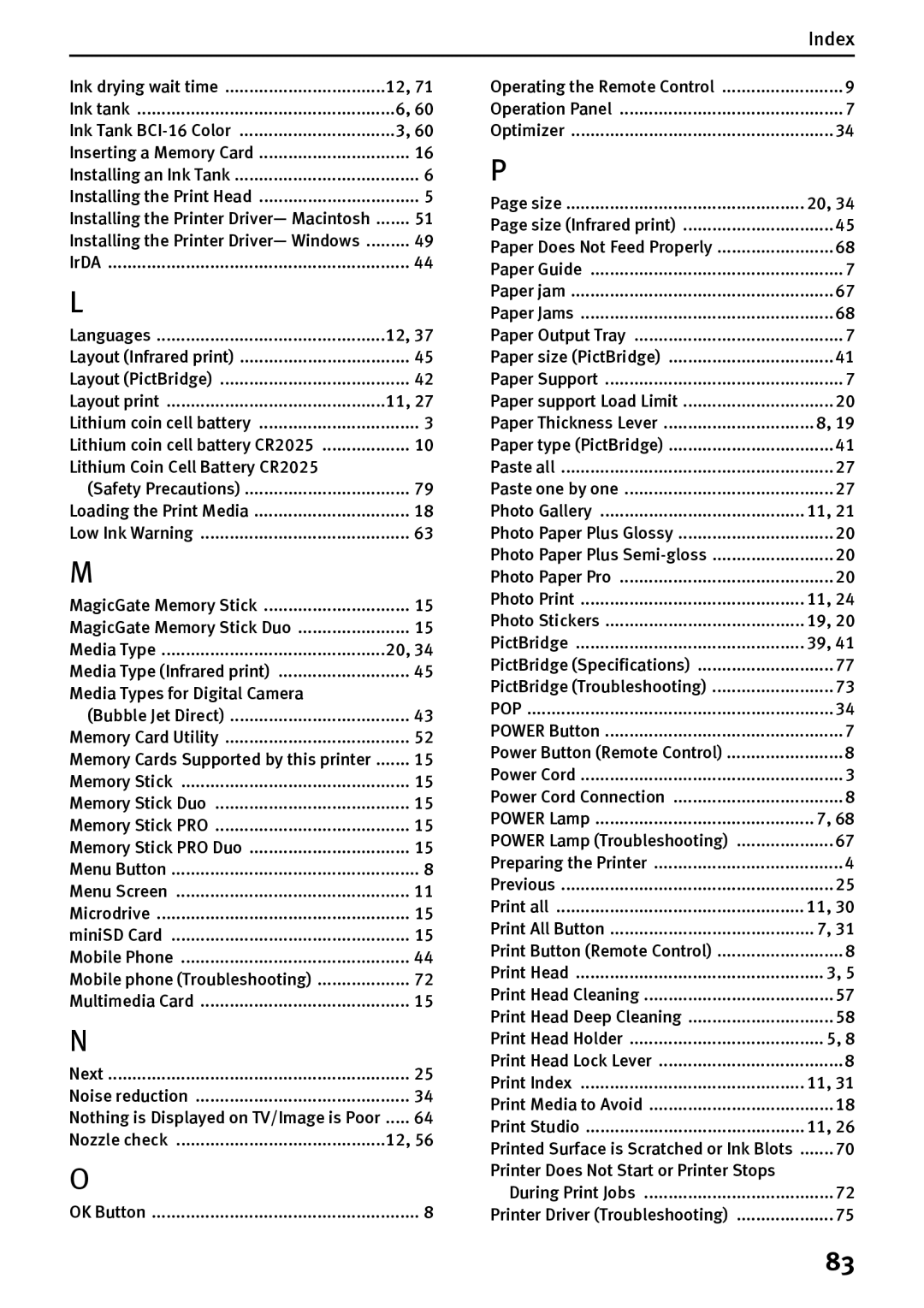 Canon DS700 manual Photo Print 