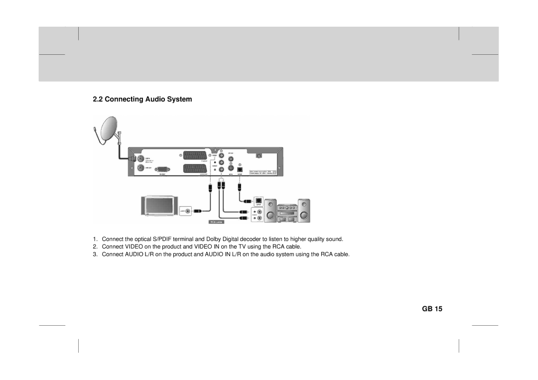 Canon DT 9500 CI user manual Connecting Audio System 