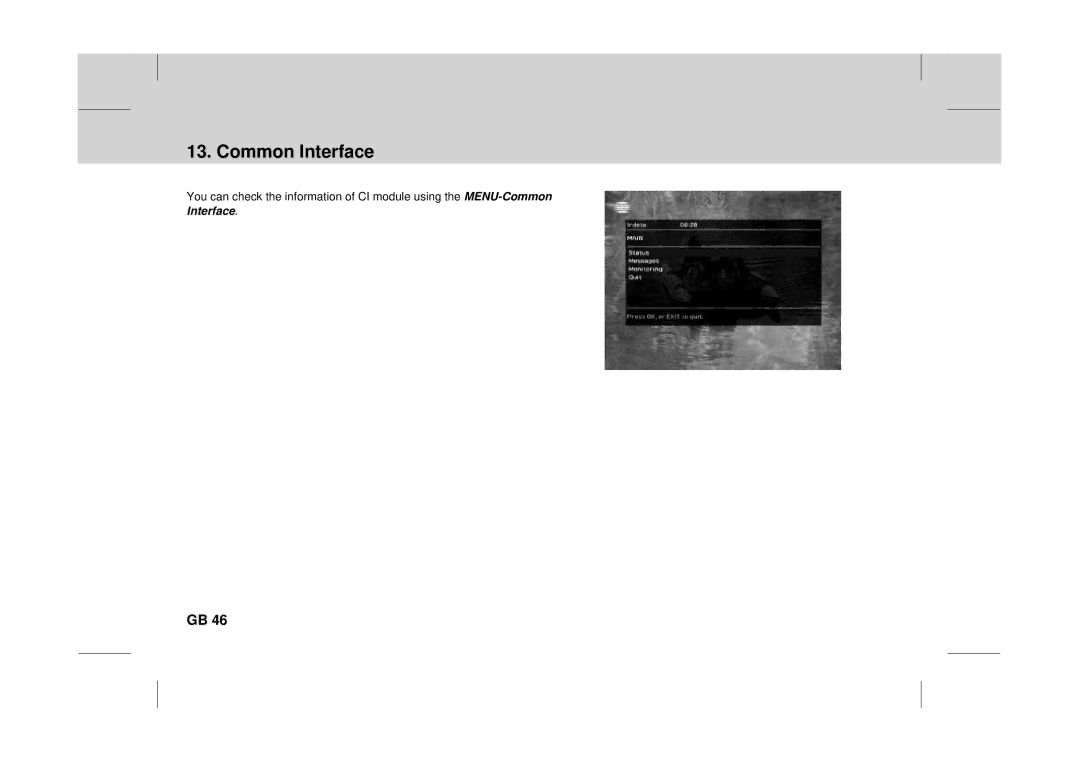 Canon DT 9500 CI user manual Common Interface 