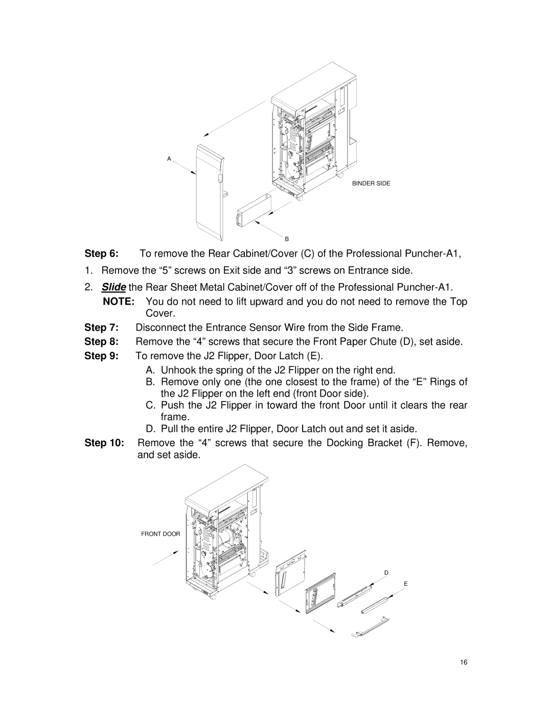 Canon DU7-1175-000 service manual Binder Side 