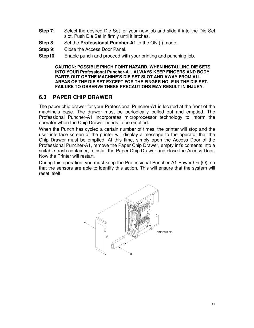 Canon DU7-1175-000 service manual Paper Chip Drawer, Step 