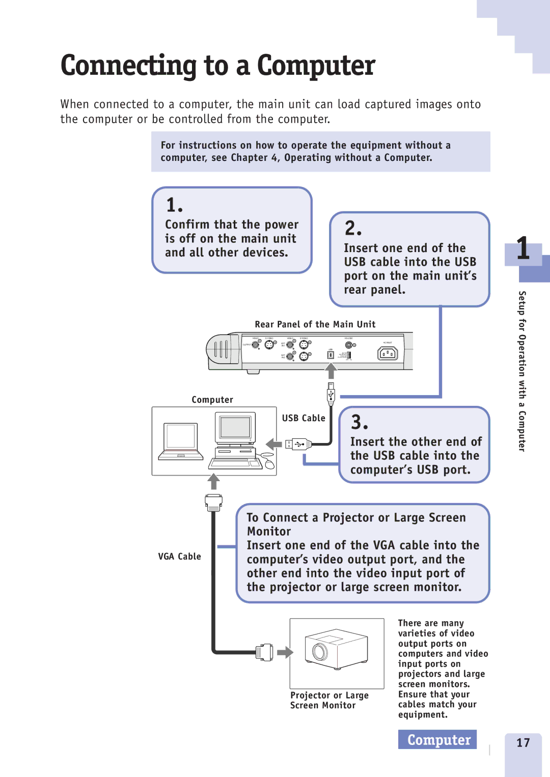 Canon DZ3600u manual Connecting to a Computer 